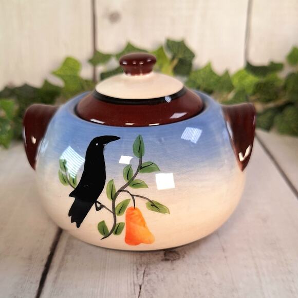 Rare Vntg Teaset: Young's Heartfelt Kitchen Creations - Happy is the Home, Blue - Picture 9 of 13